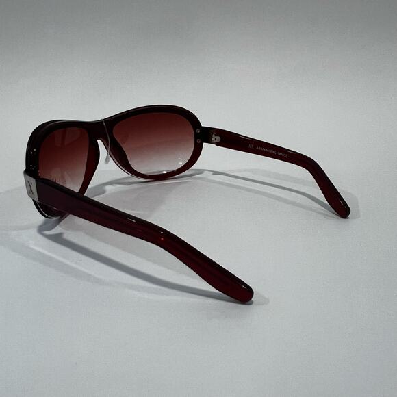 NWOT Armani Exchange Oversized Wrap Aviator Sunglasses Brown / Pink - Picture 5 of 10